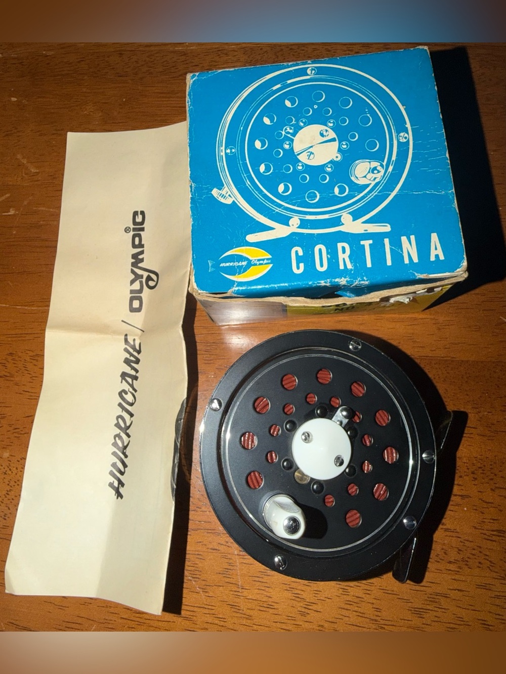 Vintage New Old Stock - OLYMPIC Model 420 Fly Reel Fishing Reel in CORTINA BOX
